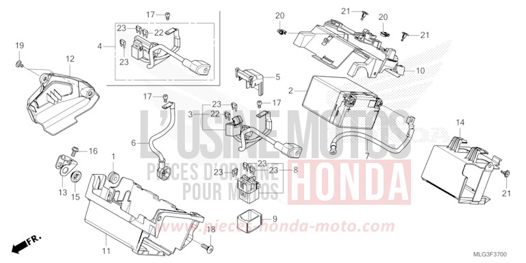 BATTERIE de Africa Twin DCT PEARL GLARE WHITE (NHB53H) 2022